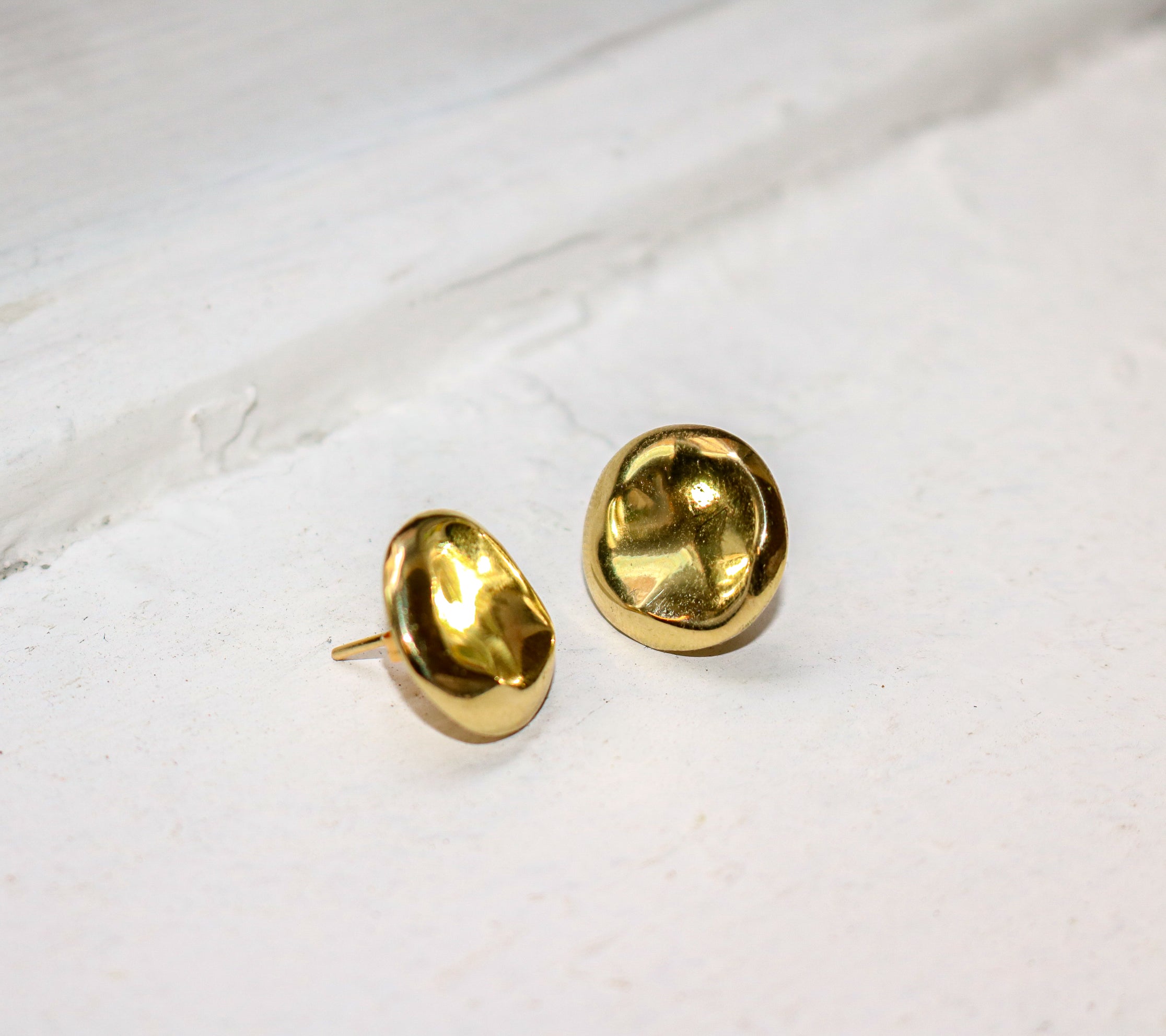 Blooh Sustainable Jewelry Made in East Africa Women's Gold Studs Earring
