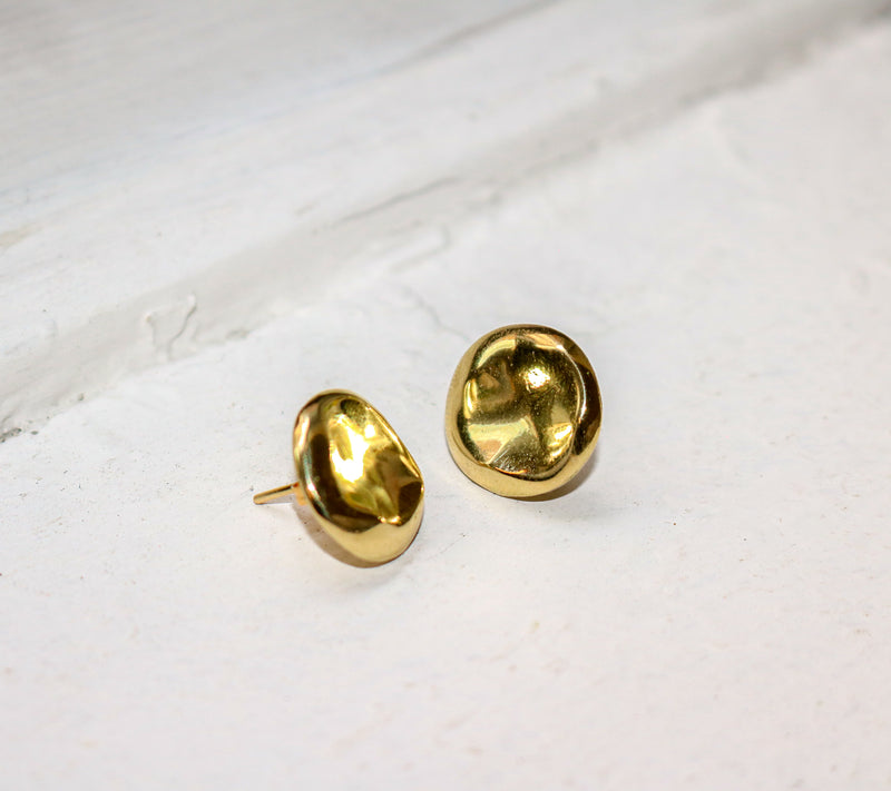 Blooh Sustainable Jewelry Made in East Africa Women's Gold Studs Earring