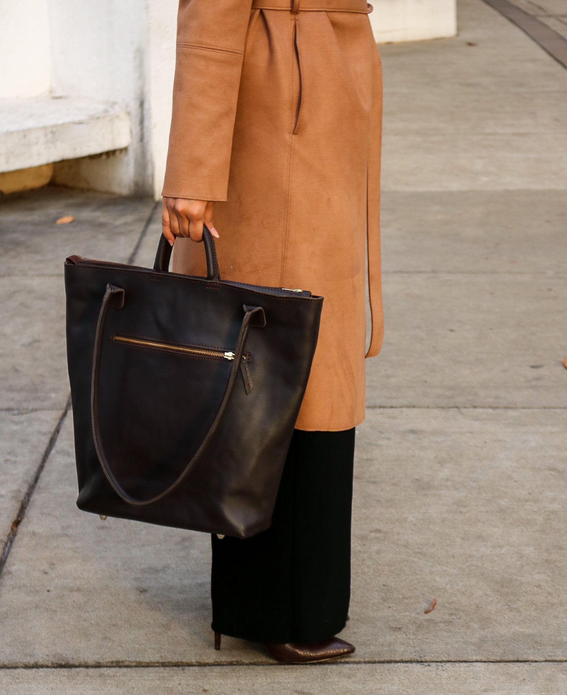 Utility Tote, Dark Hazelnut