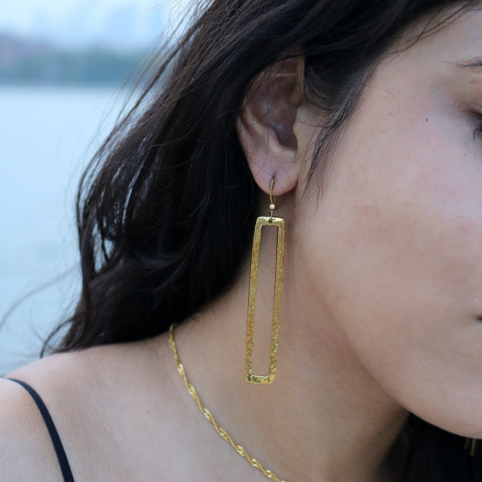 Dangle Drop Rectangle Earring