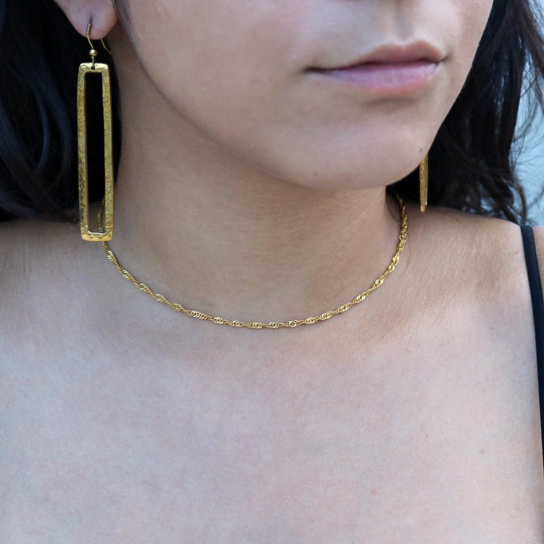 Dangle Drop Rectangle Earring