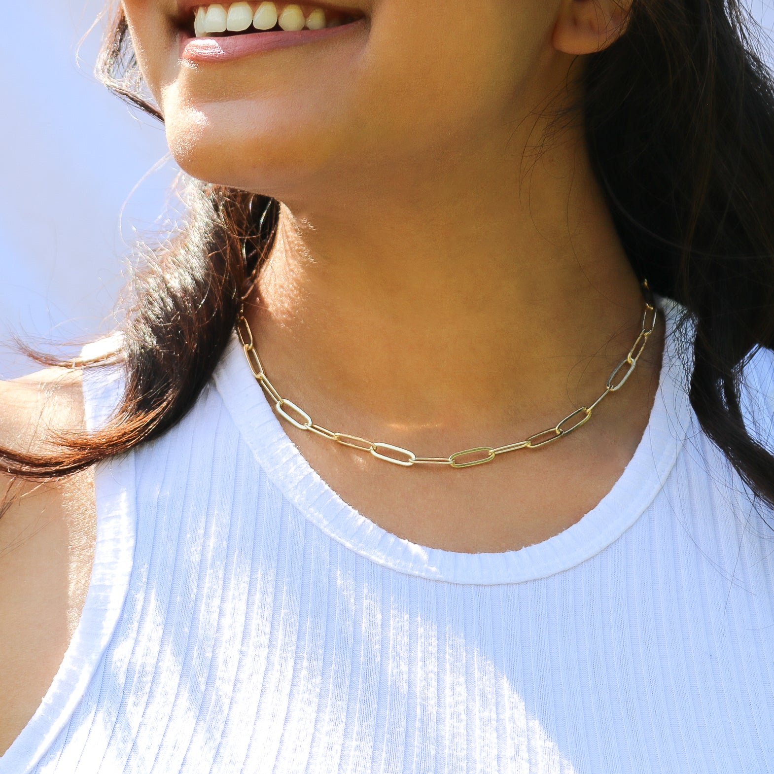 Rowan Paperclip Chain Necklace